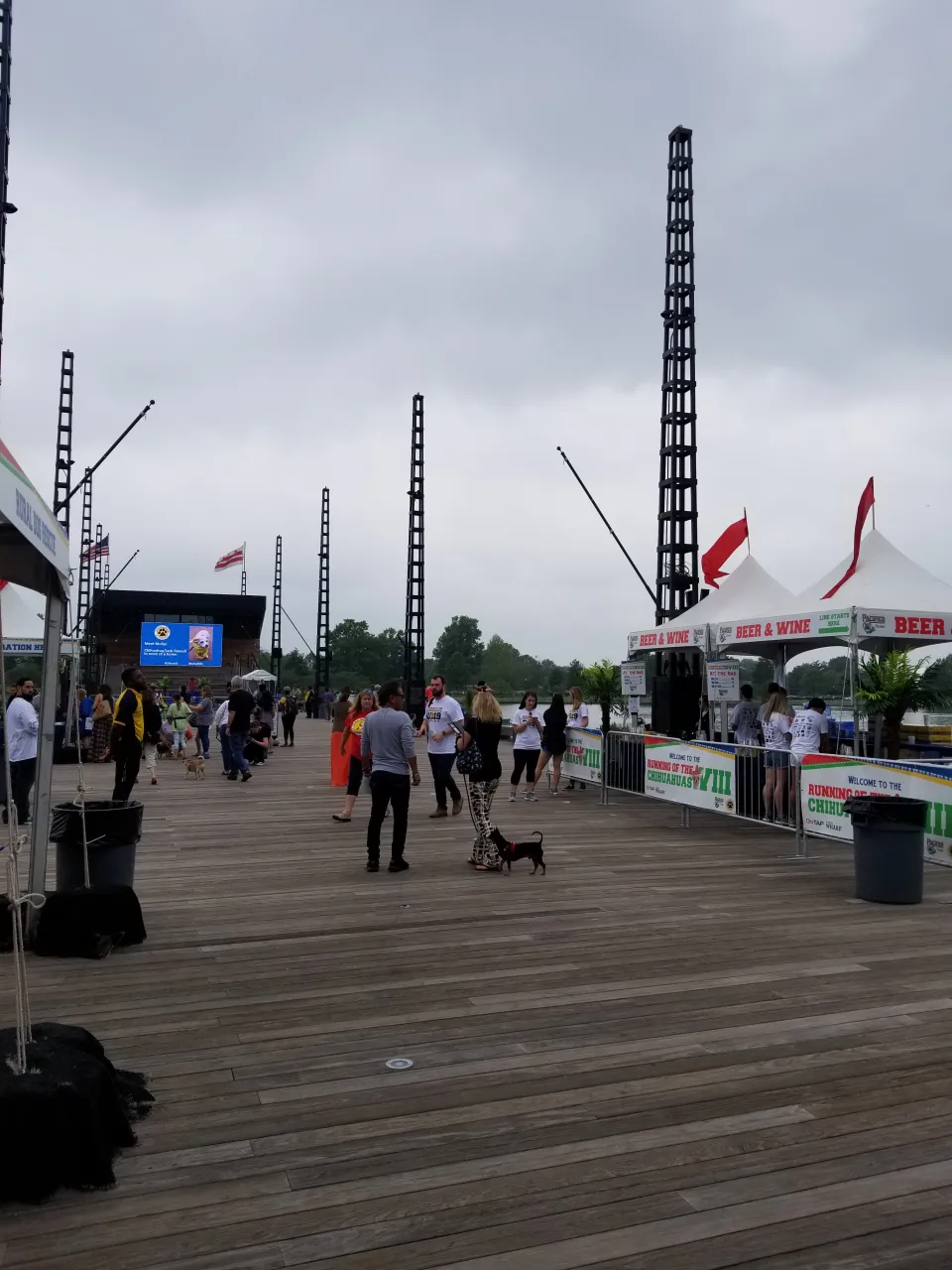 crowd on the pier