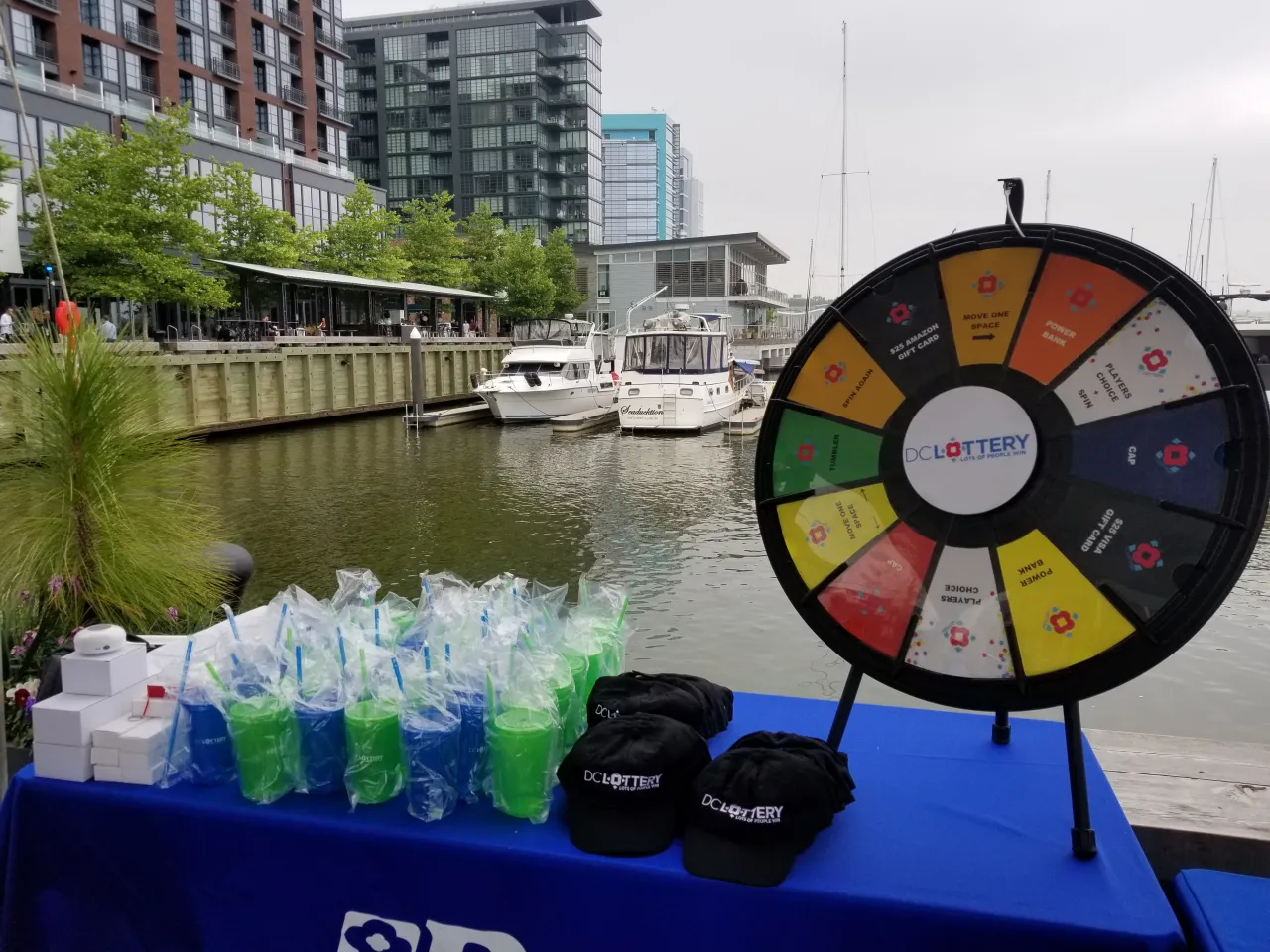 DC Lottery Prize Wheel and prizes