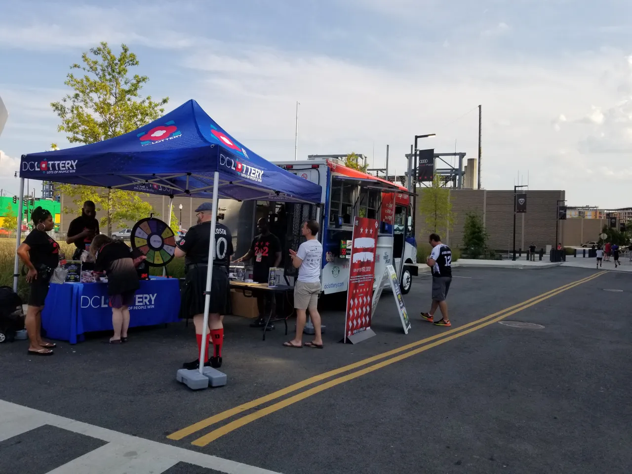 Player's at the DC Lottery tent and LLM