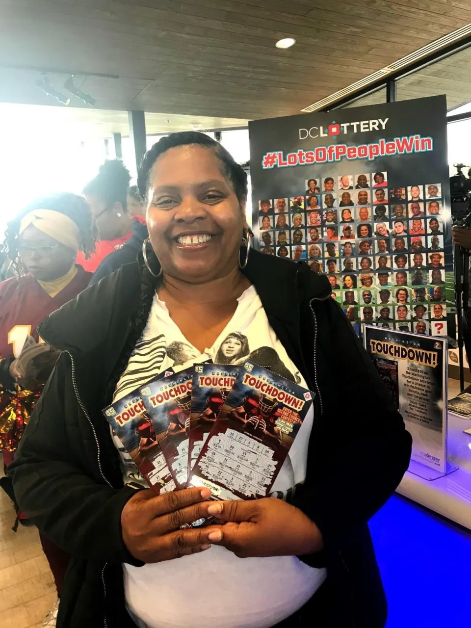 Player holding tickets