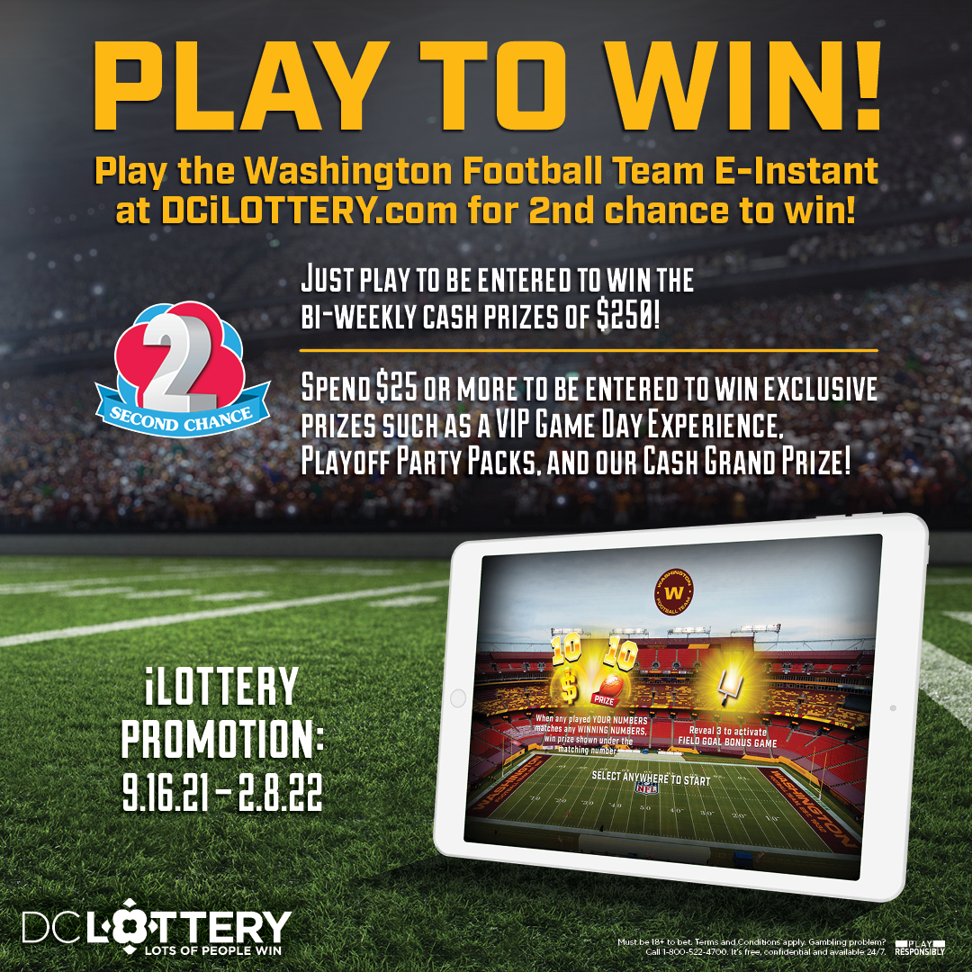 Washington Football Team E-Scratcher Promotion Image