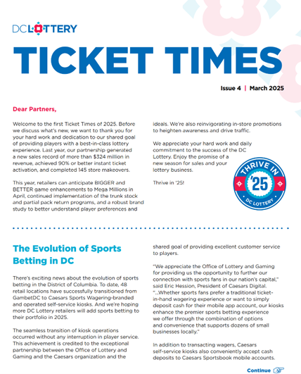 Cover page Ticket Times March 2025