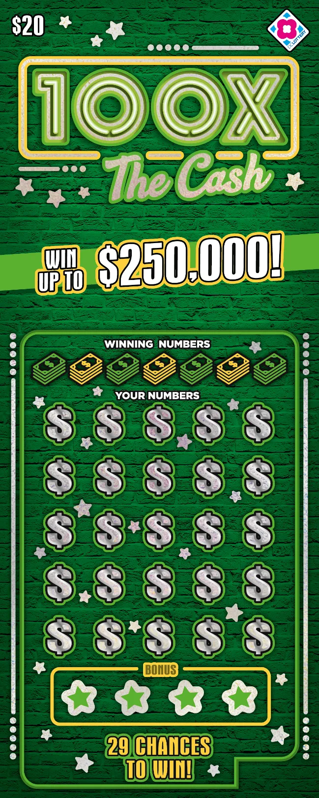 100X the Cash Scratcher Ticket