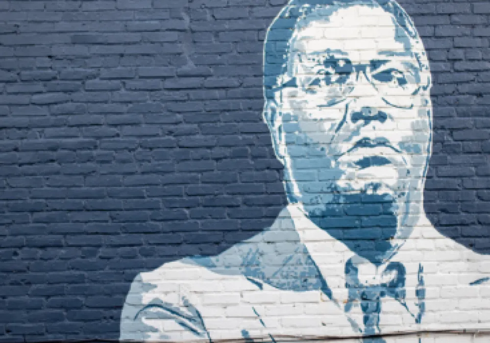 Photo of building art in DC