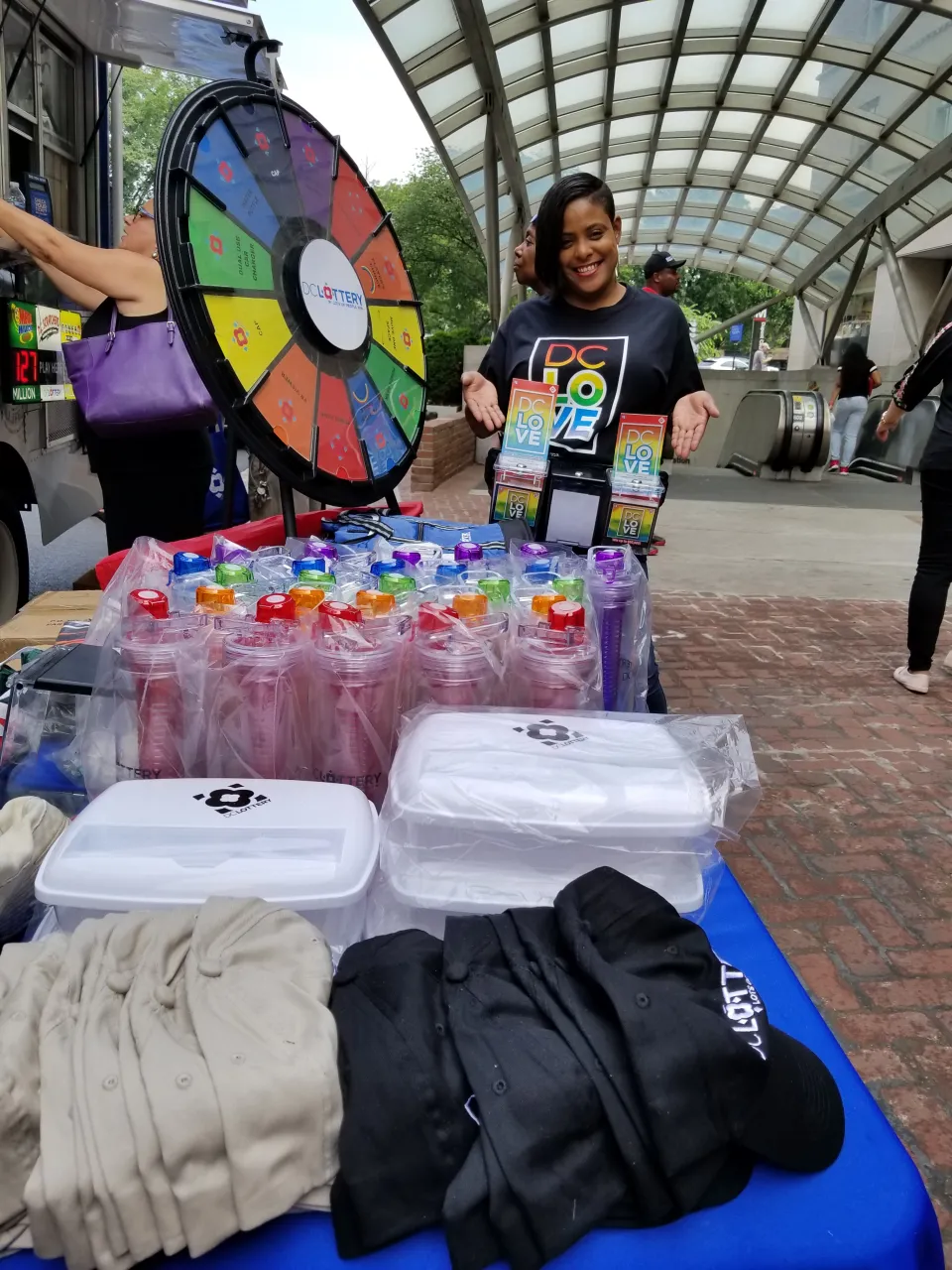 DC Lottery prize wheel and prizes