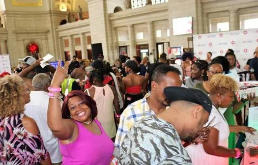 Crowd enjoying the show