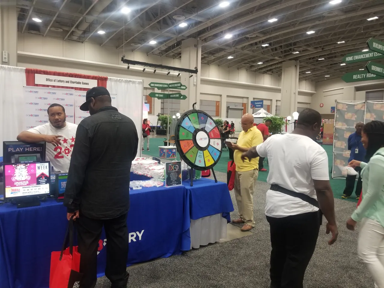 DC Lottery prize wheel and prizes