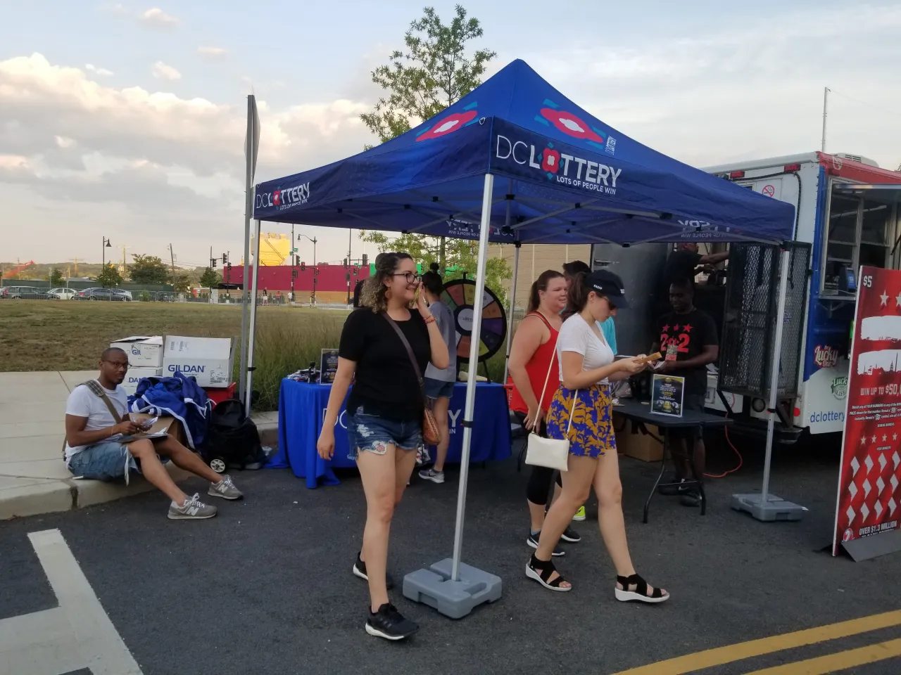 Player's at the DC Lottery tent