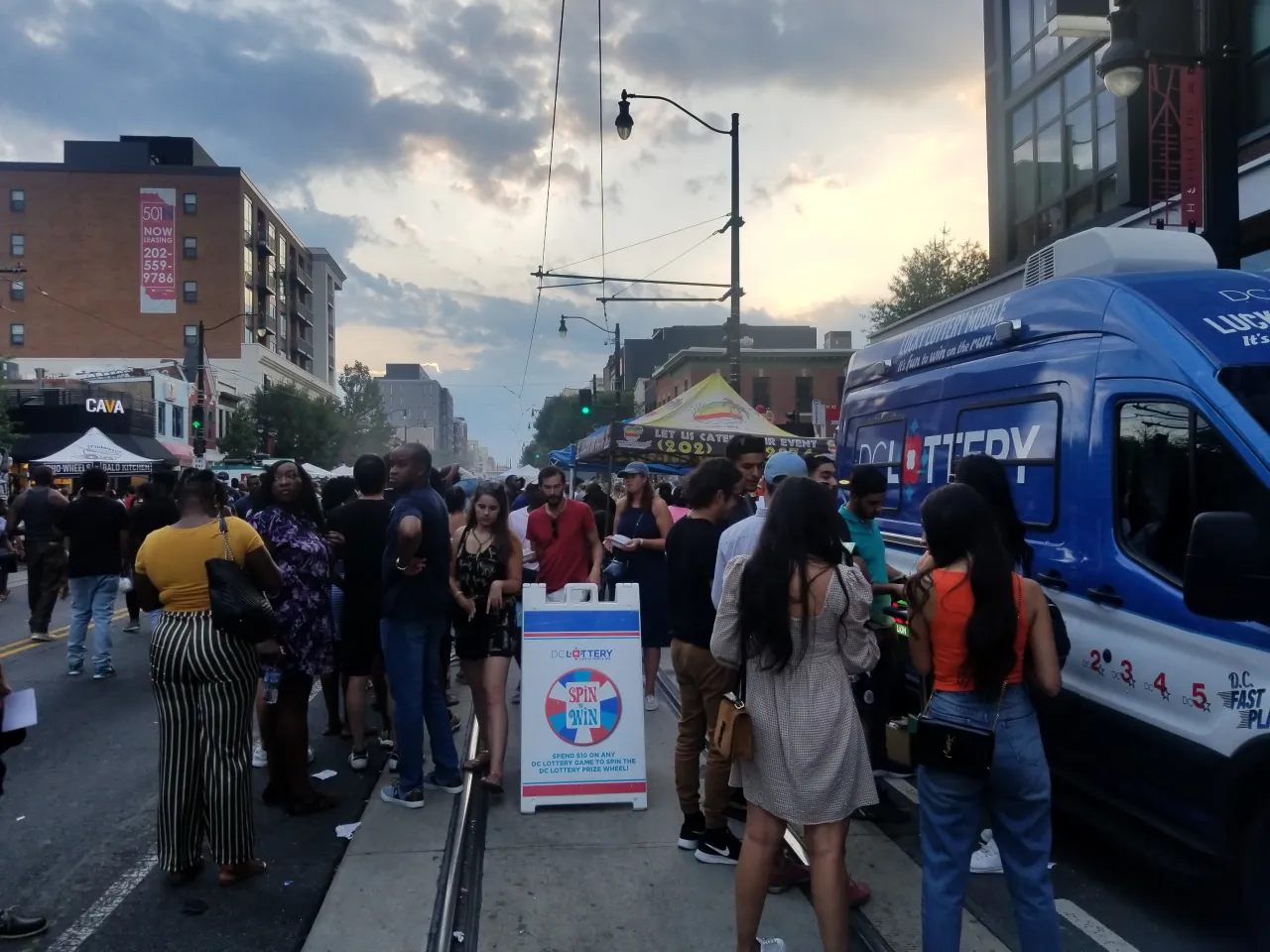 crowd at the Lucky Lottery Mobile