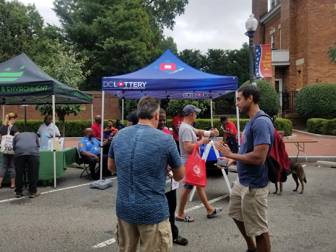 Crowd at DC Lottery tent