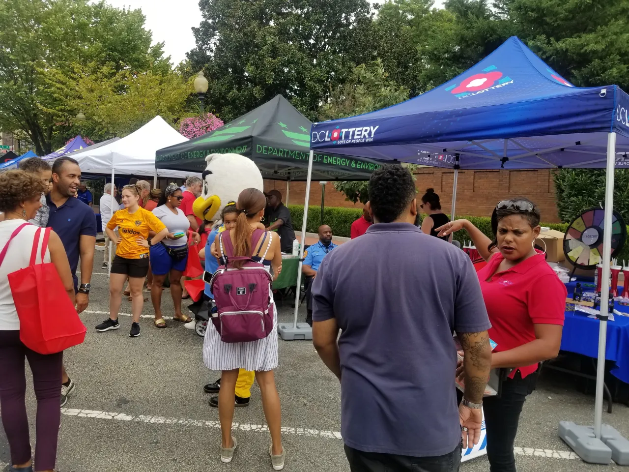 Crowd at the DC Lottery tent