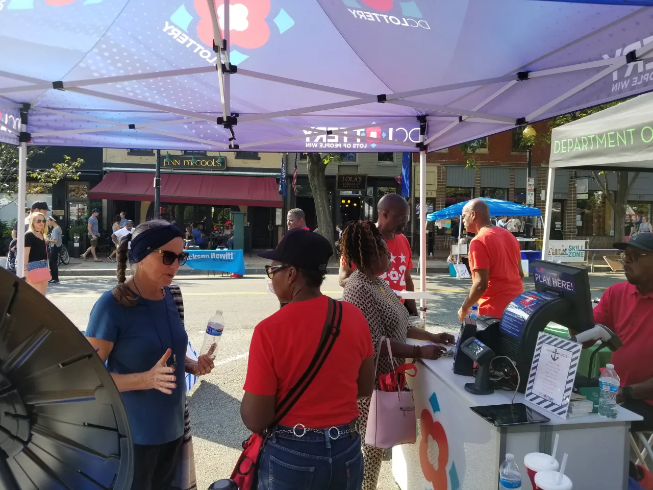 Player's at the DC Lottery tent