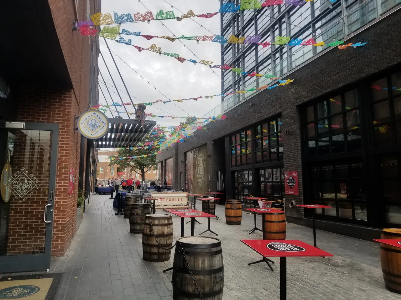 Outdoor dining at the event
