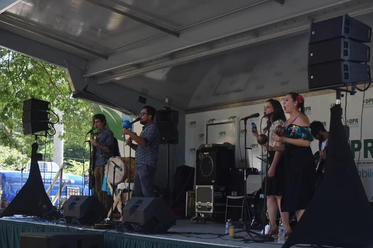 Performers on stage