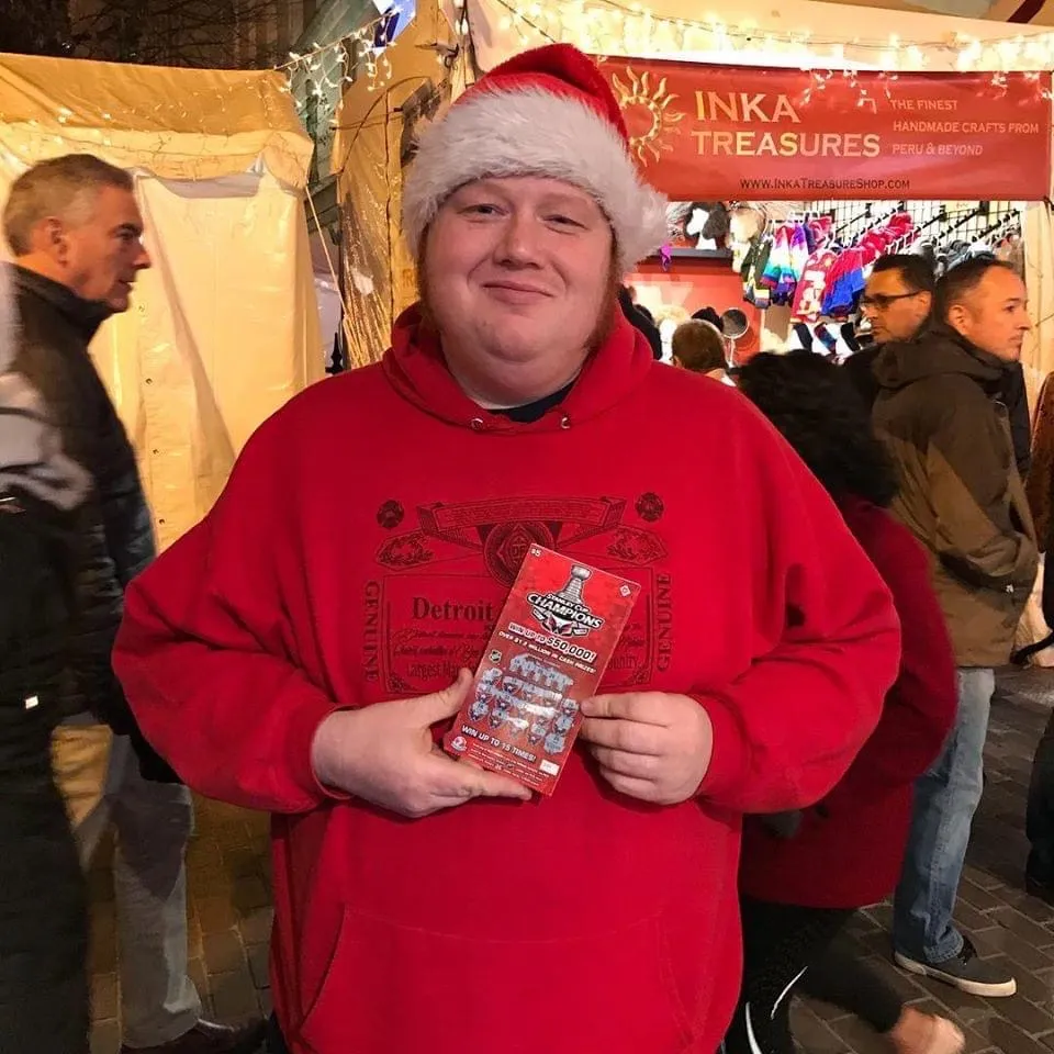 Player holding tickets